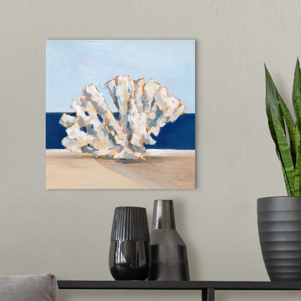 A modern room featuring Coral By The Shore I