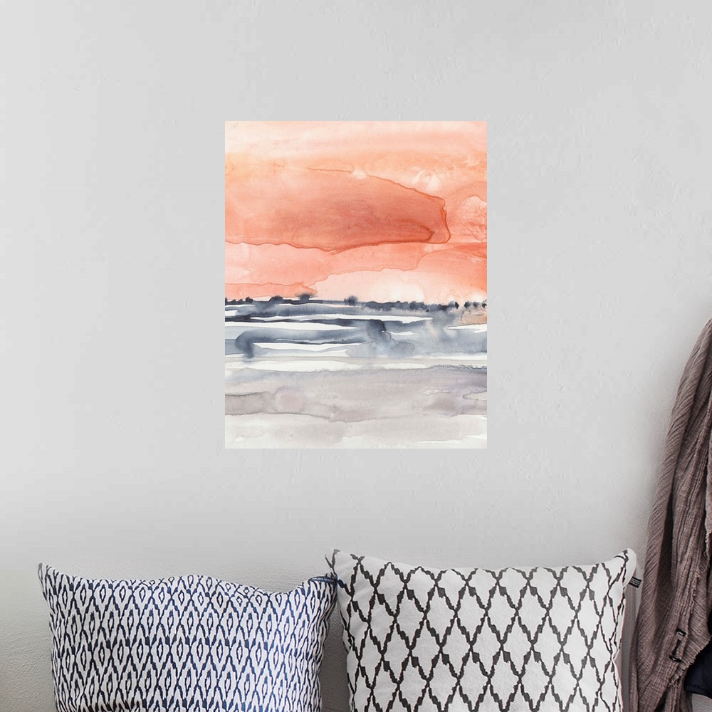 A bohemian room featuring Coral Sky II