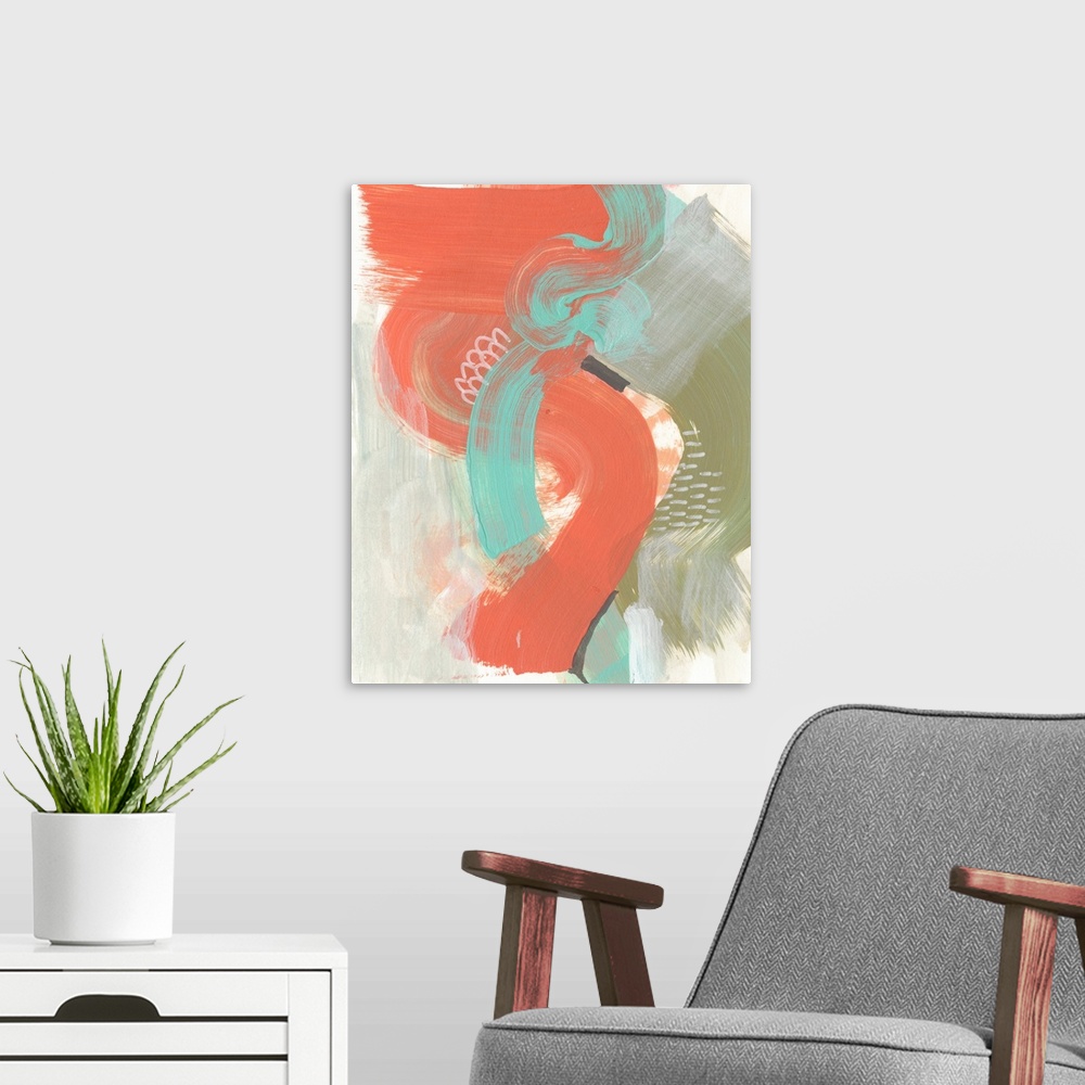 A modern room featuring Coral Whimsy III