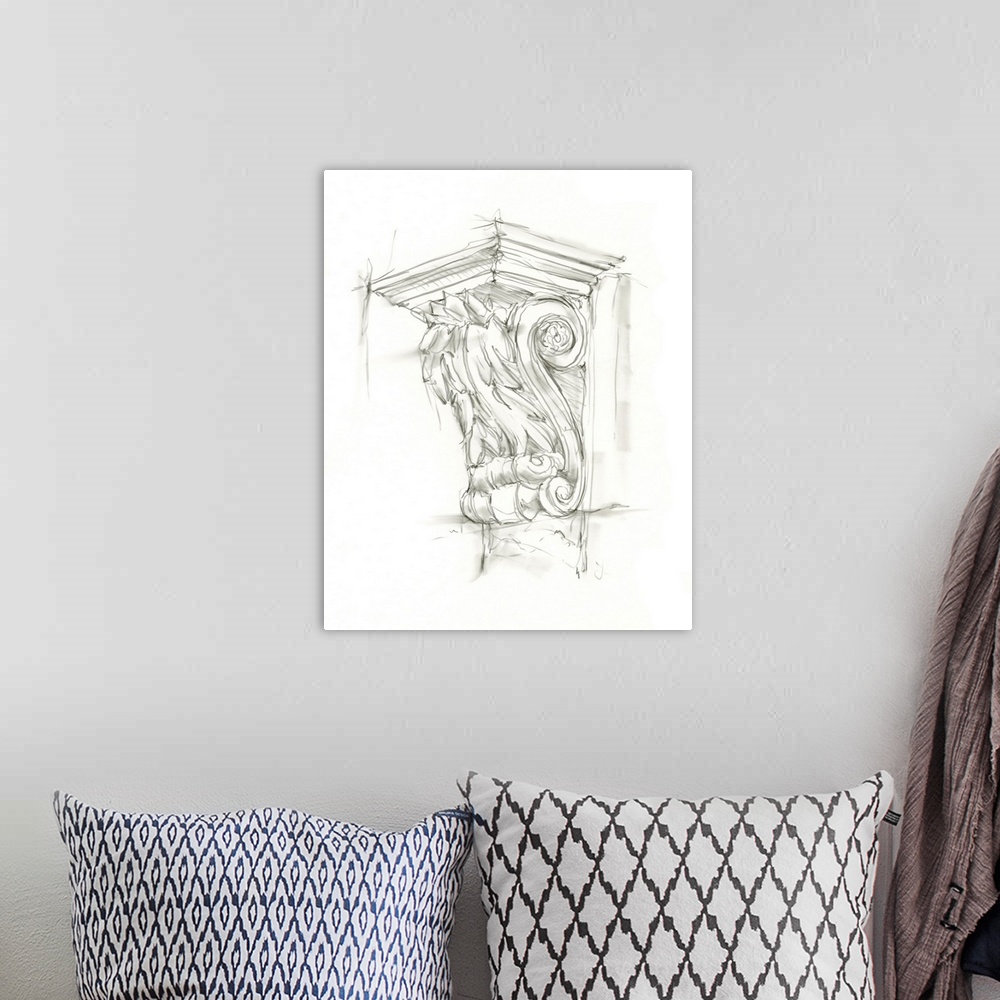 A bohemian room featuring Corbel Sketch IV