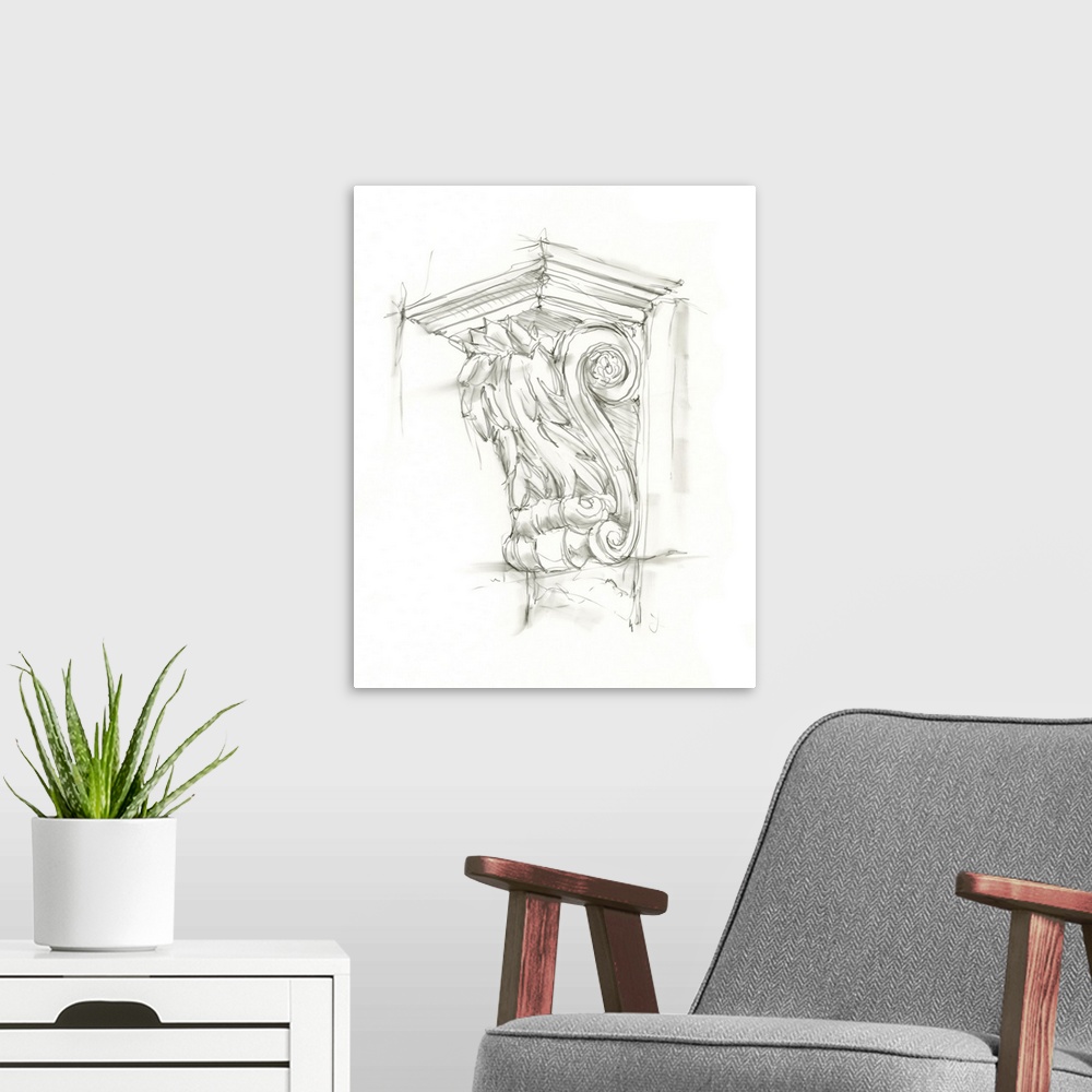 A modern room featuring Corbel Sketch IV