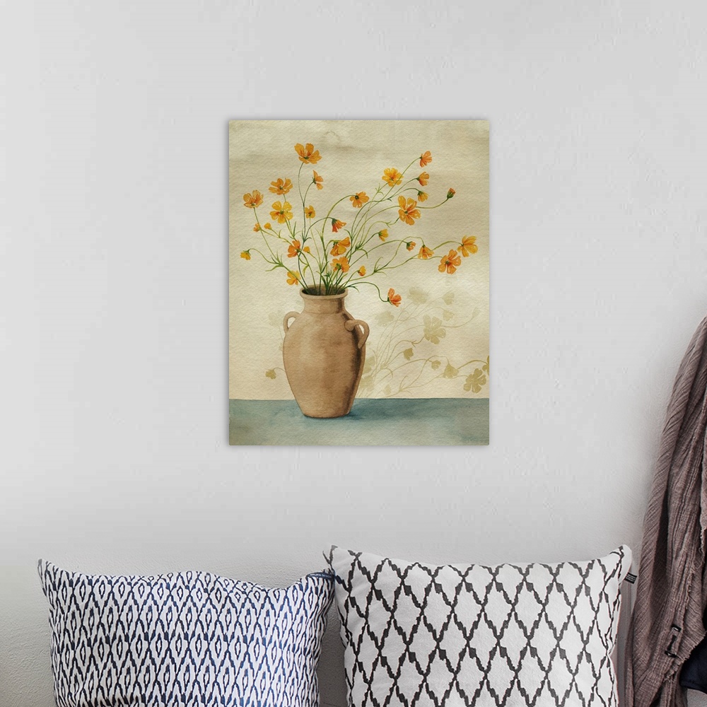 A bohemian room featuring Cosmos In Clay I