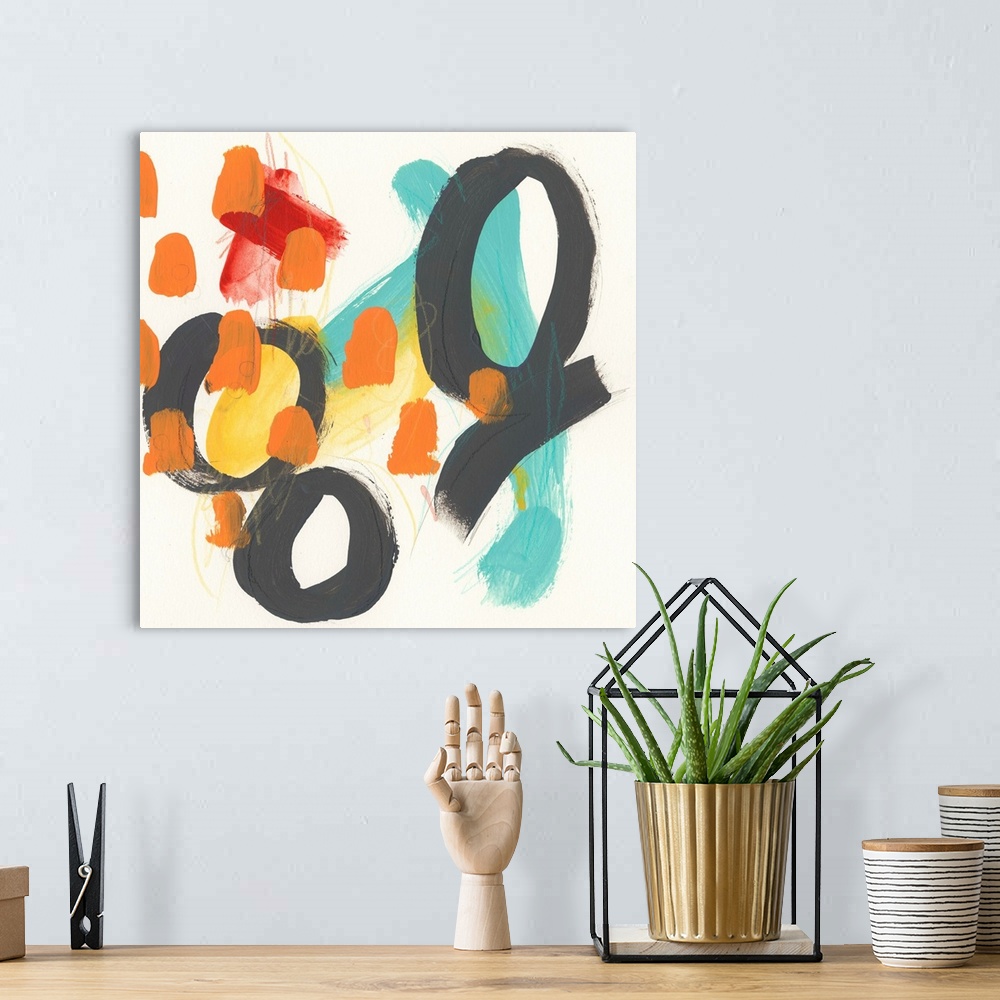 A bohemian room featuring Counting Colors II