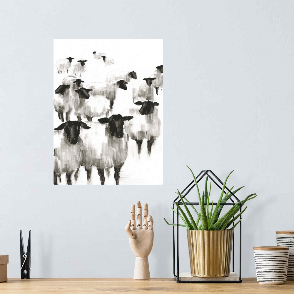A bohemian room featuring Counting Sheep II