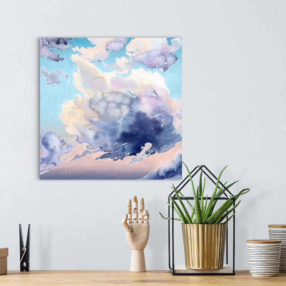 A bohemian room featuring Covered Clouds I