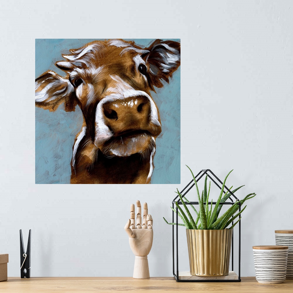 A bohemian room featuring Cow Kisses I