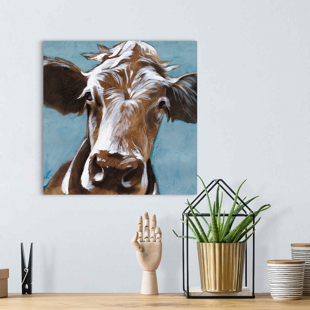 A bohemian room featuring Cow Kisses II