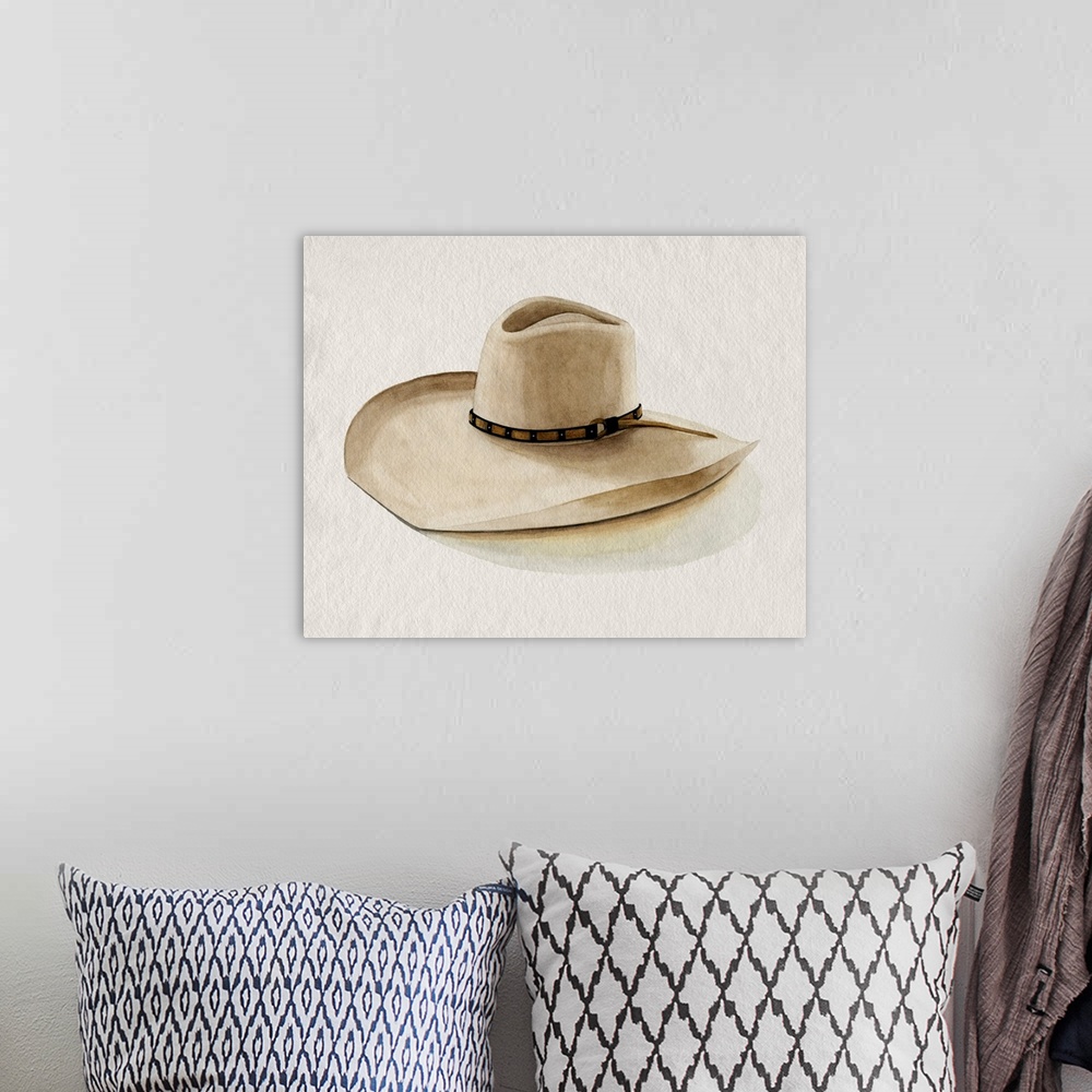 A bohemian room featuring Cowboy Hat I