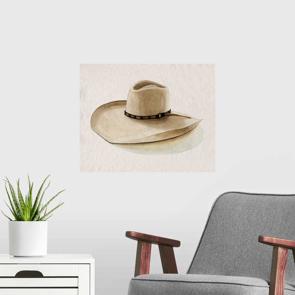 A modern room featuring Cowboy Hat I