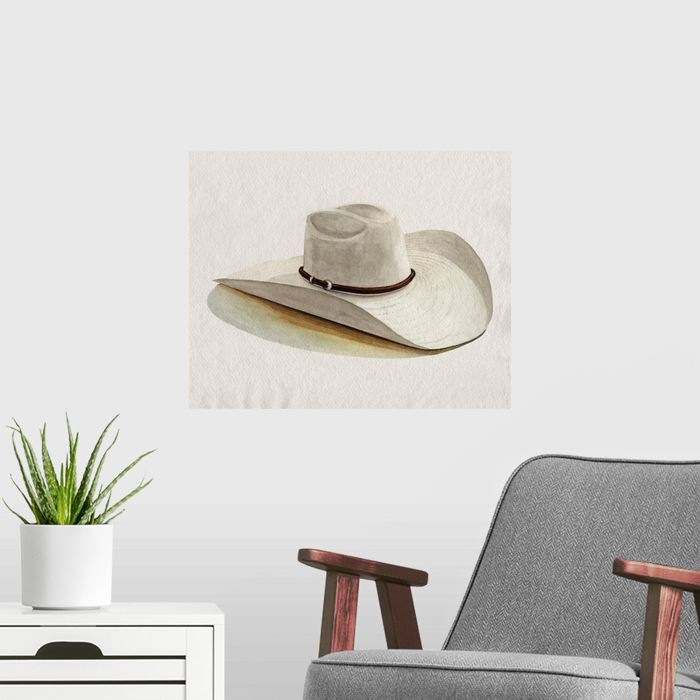 A modern room featuring Cowboy Hat II