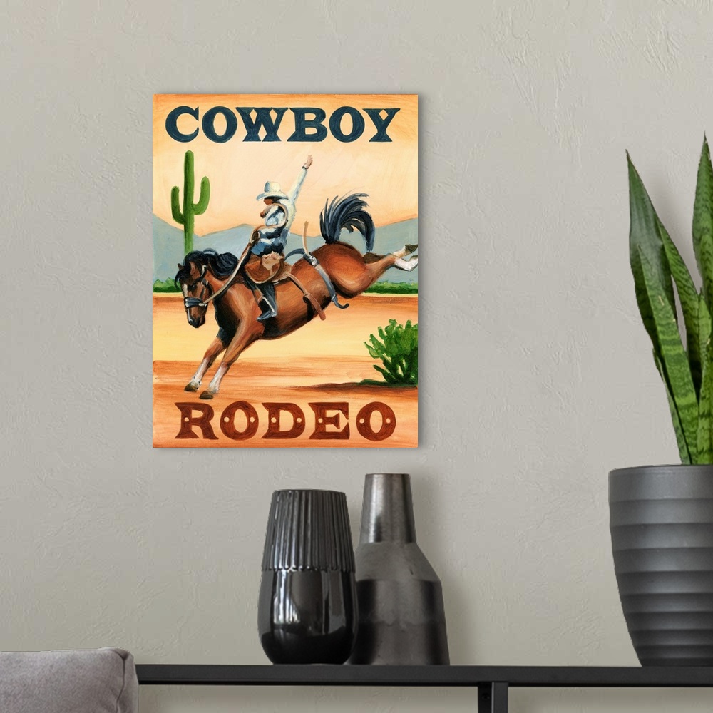 A modern room featuring Cowboy Rodeo