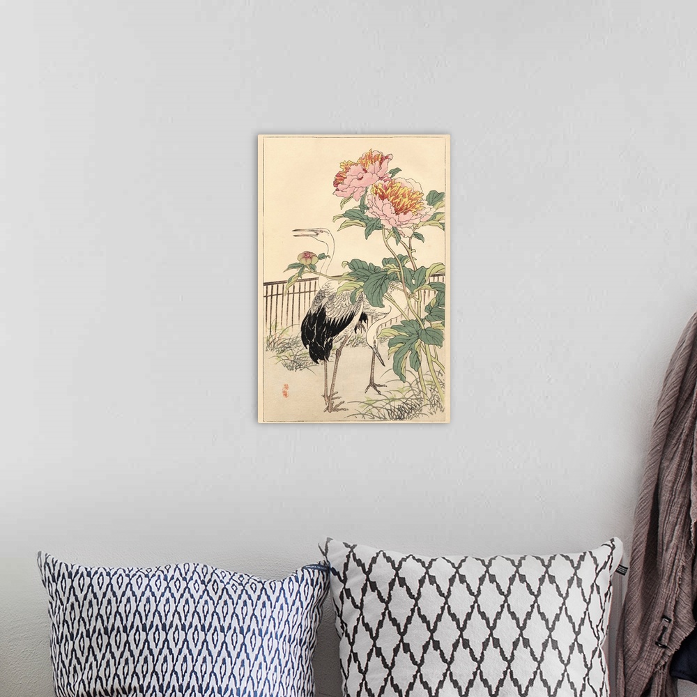 A bohemian room featuring Crane and Peony