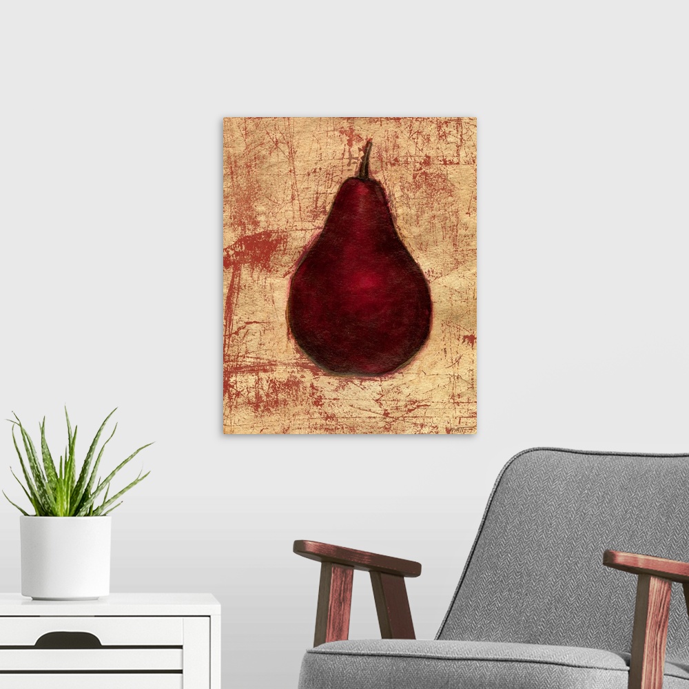 A modern room featuring Crimson Pear