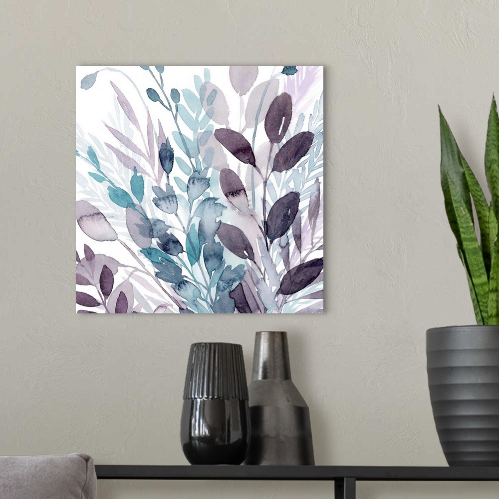 A modern room featuring Crystallized Flora II