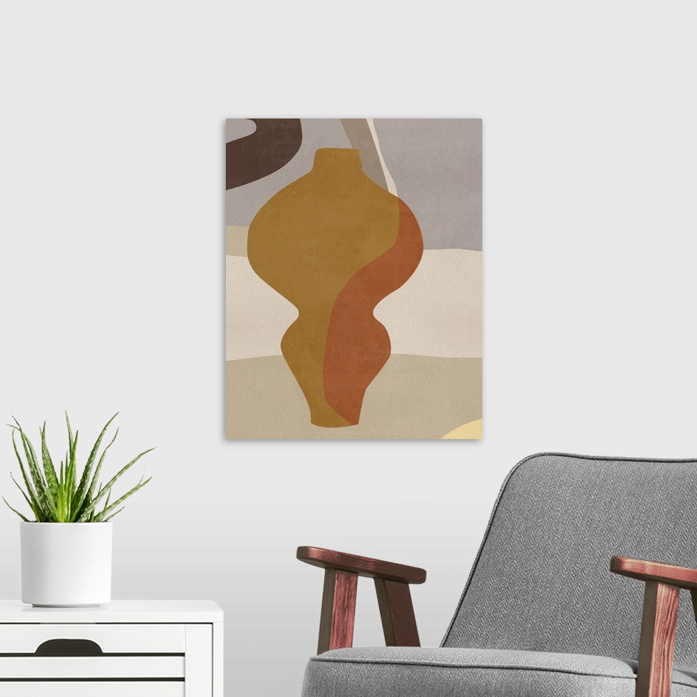 A modern room featuring Cubist Vase III
