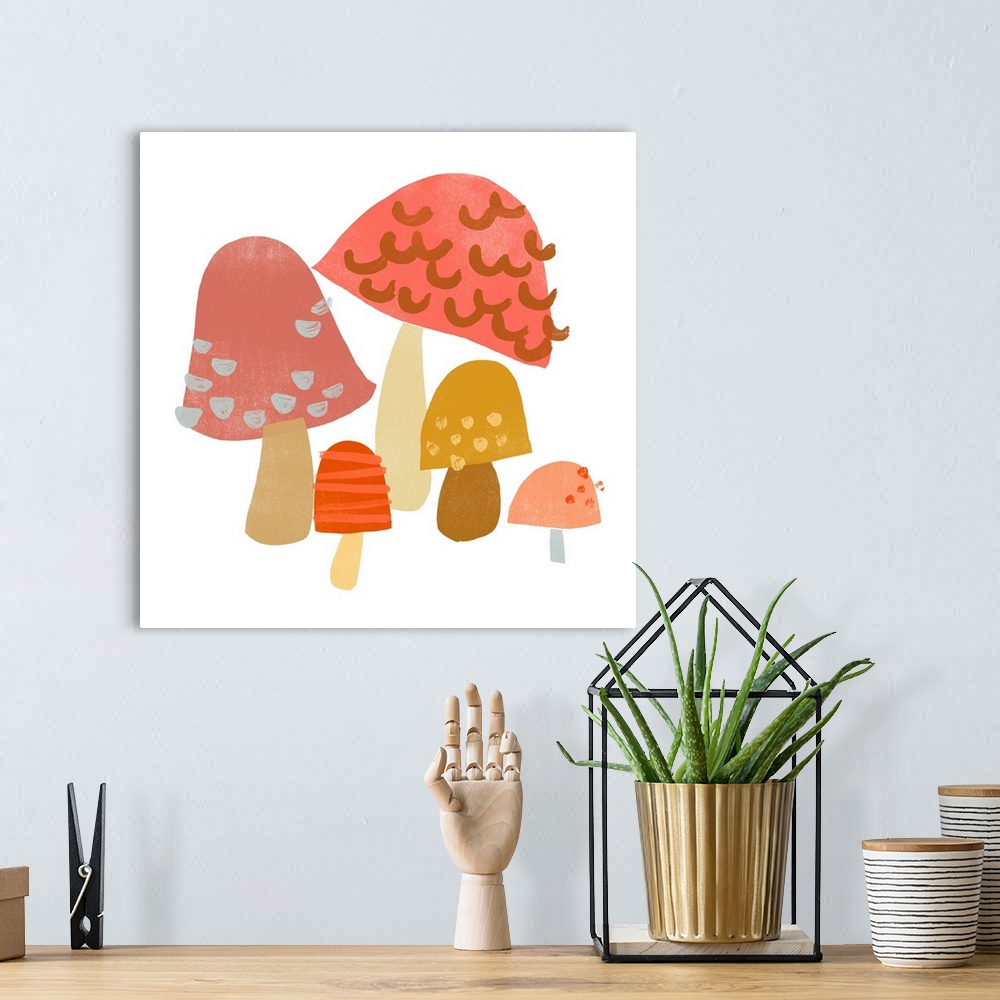 A bohemian room featuring Cupcake Mushrooms I