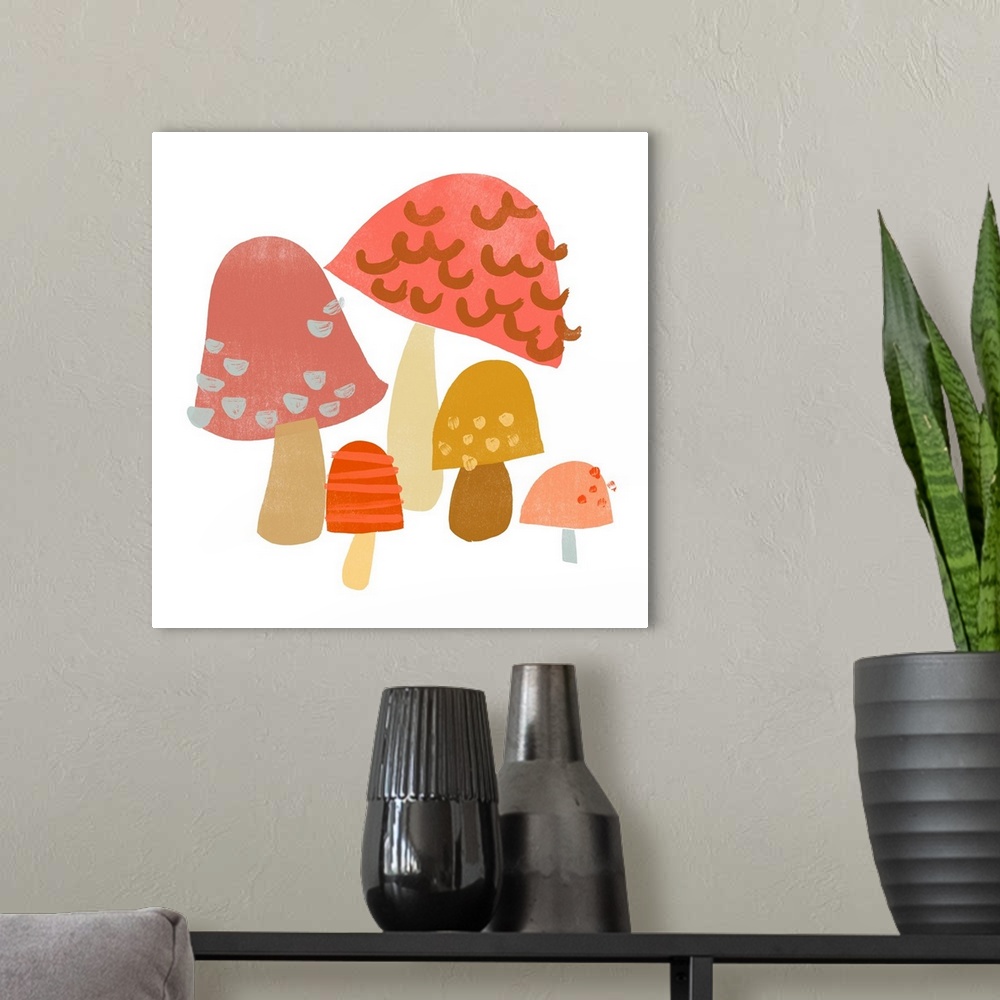 A modern room featuring Cupcake Mushrooms I