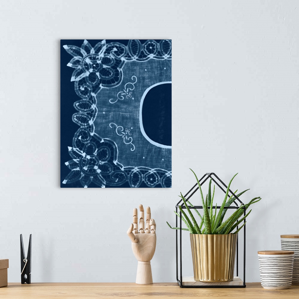 A bohemian room featuring Cyanotype Artifact I
