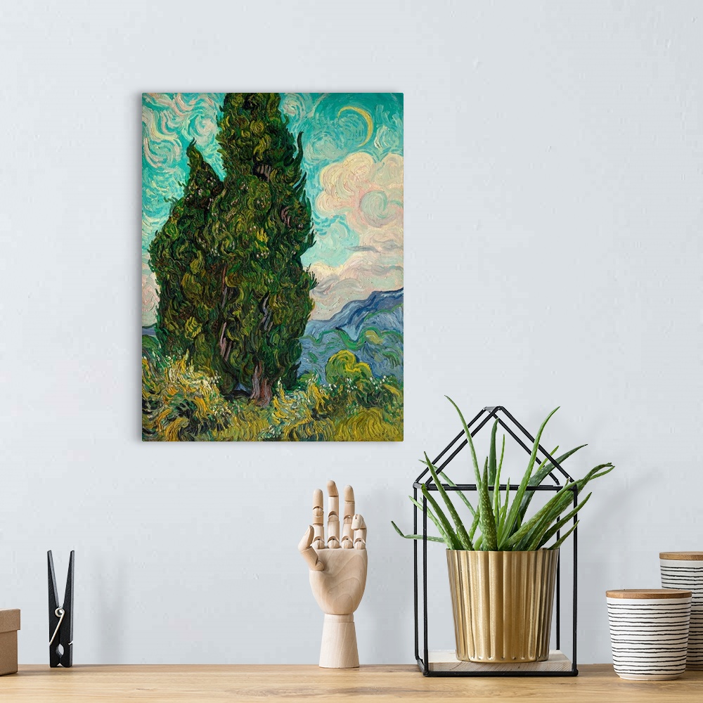 A bohemian room featuring Cypresses I