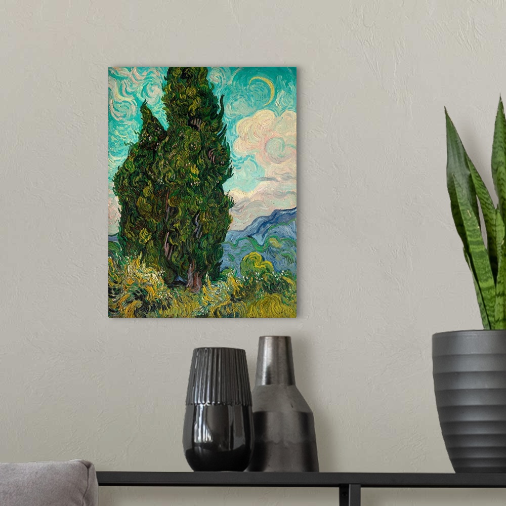 A modern room featuring Cypresses I