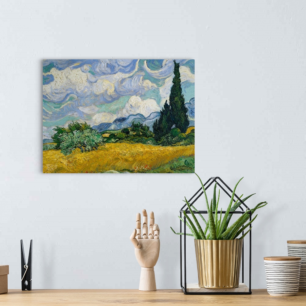 A bohemian room featuring Cypresses II