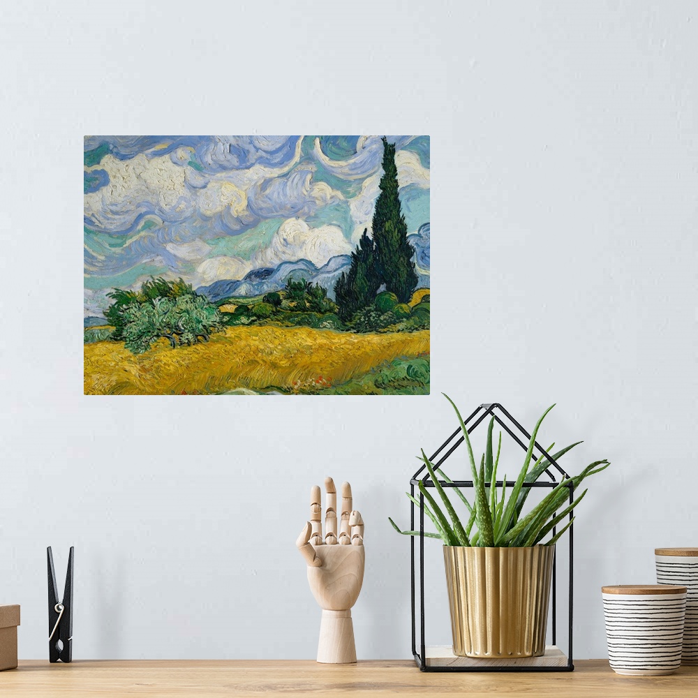 A bohemian room featuring Cypresses II