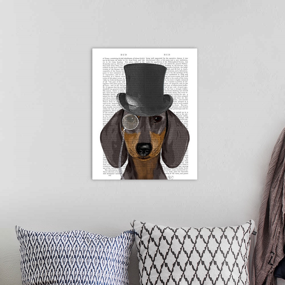 A bohemian room featuring Dachshund, Formal Hound and Hat