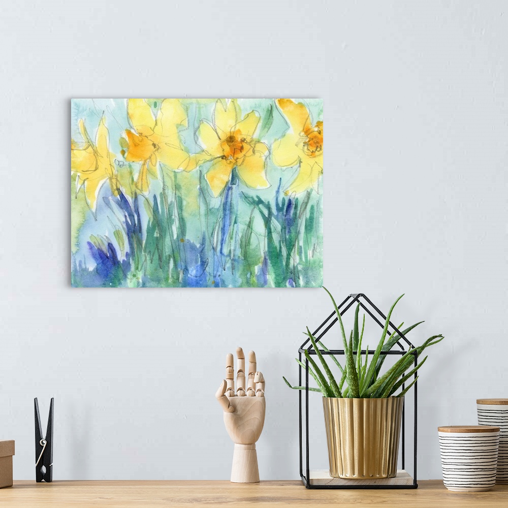 A bohemian room featuring Daffodil Blooms II