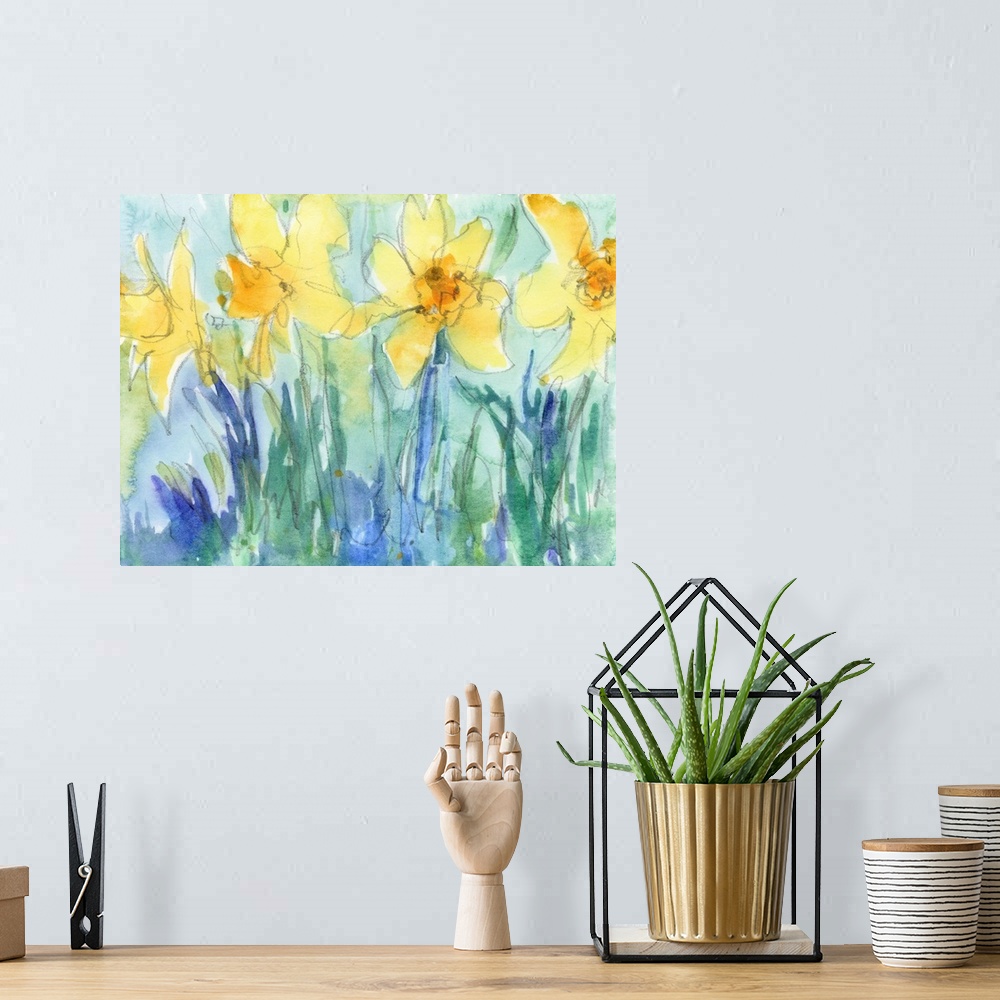 A bohemian room featuring Daffodil Blooms II