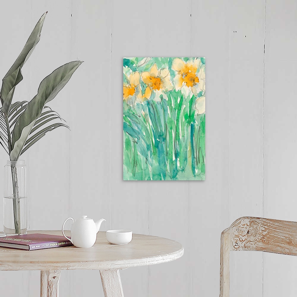 A farmhouse room featuring Daffodils Stems I