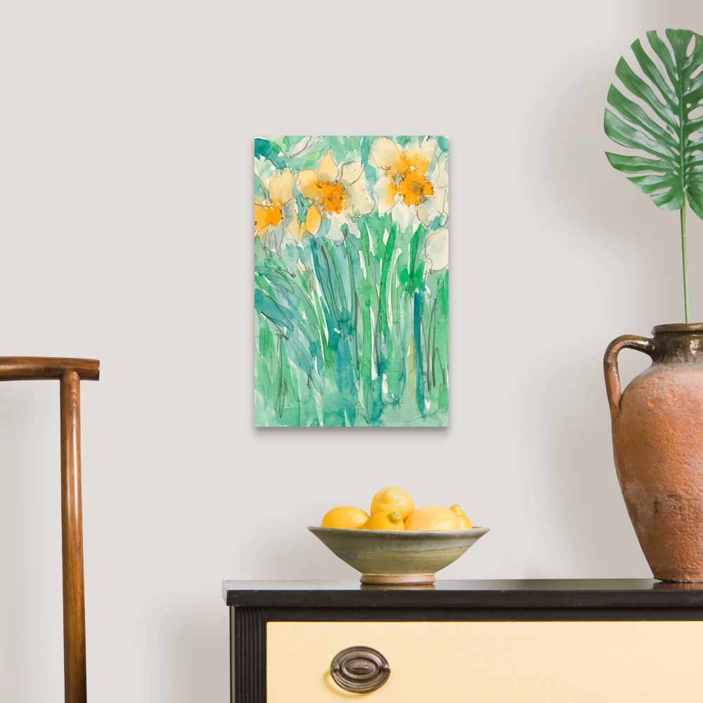 A traditional room featuring Daffodils Stems I