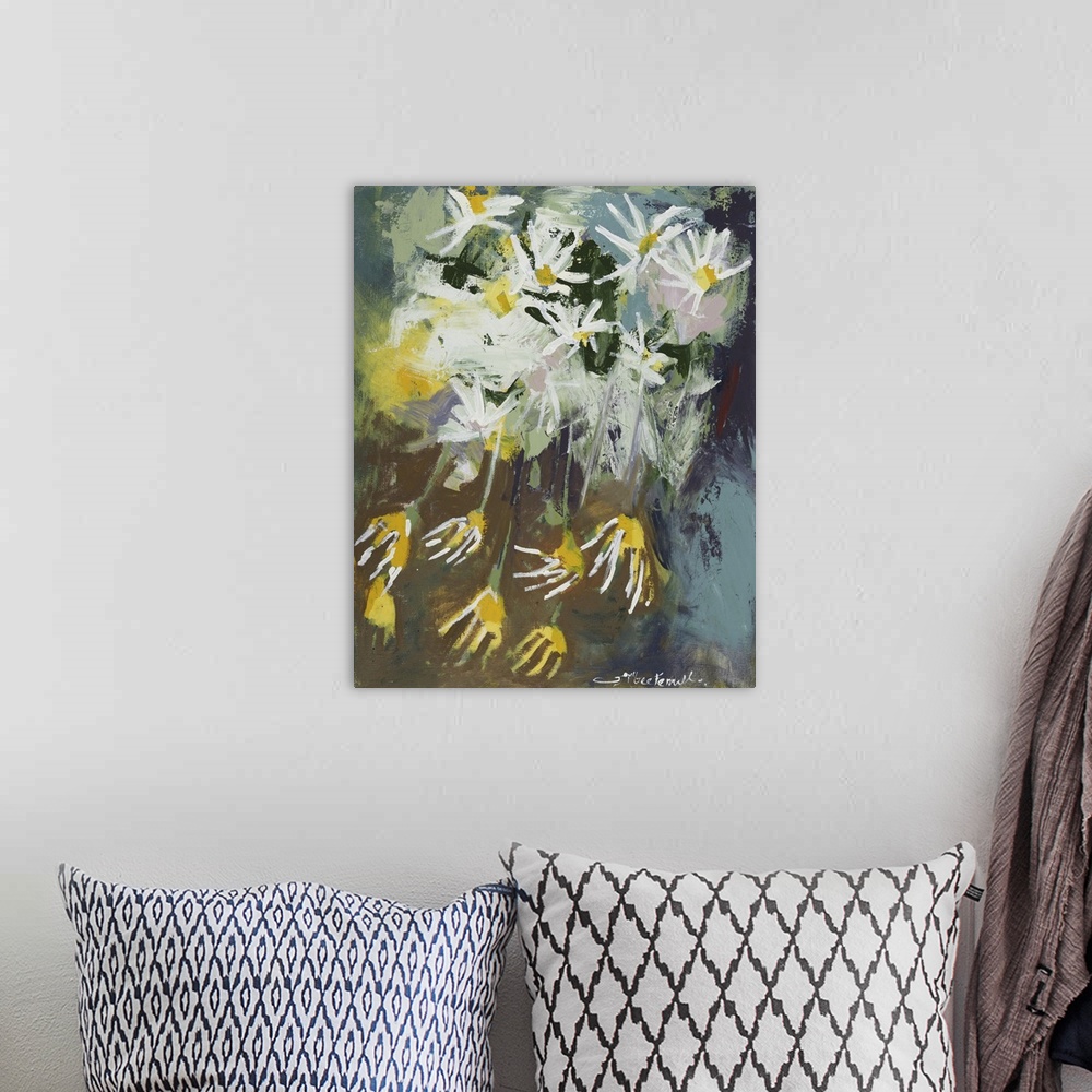 A bohemian room featuring Daisy Abstractions II