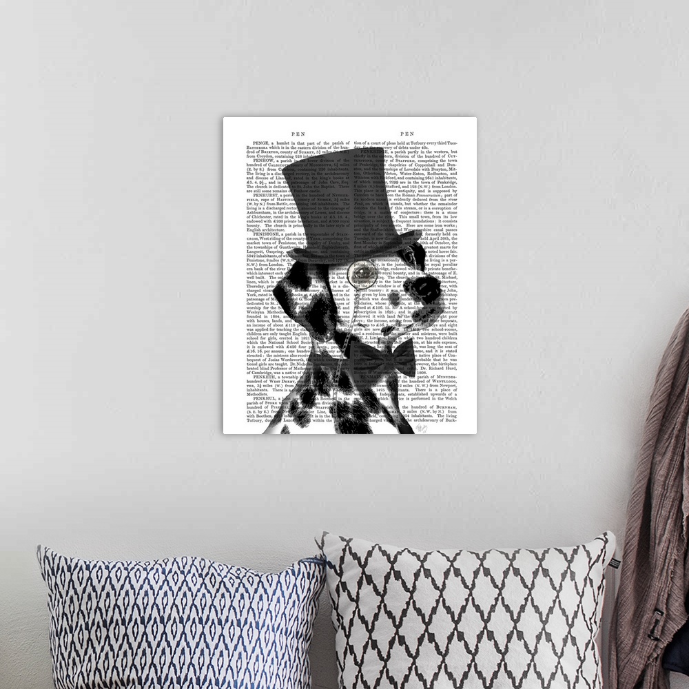 A bohemian room featuring Dalmatian, Formal Hound and Hat