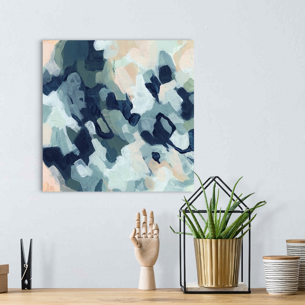 A bohemian room featuring Dappled Abstract I