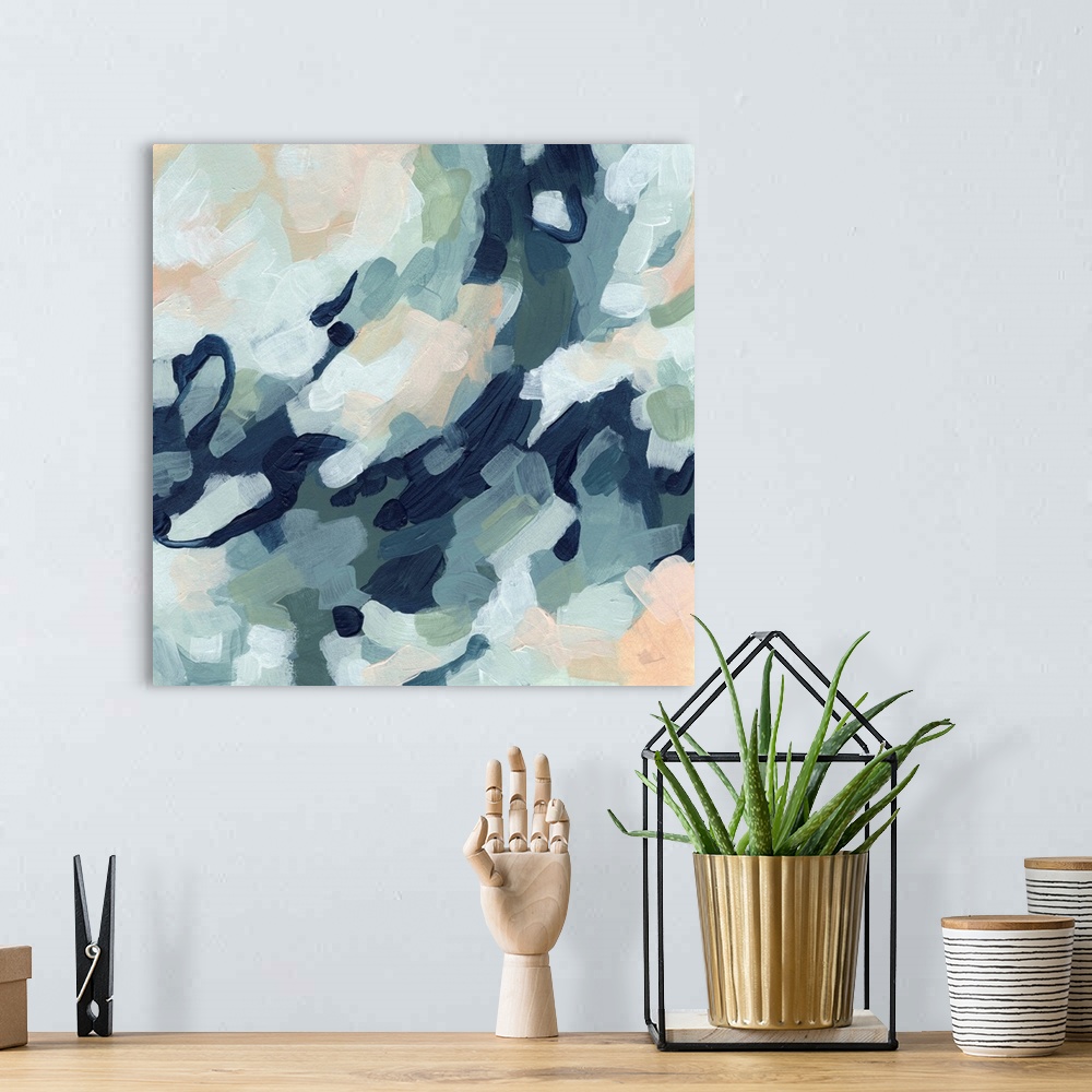 A bohemian room featuring Dappled Abstract II