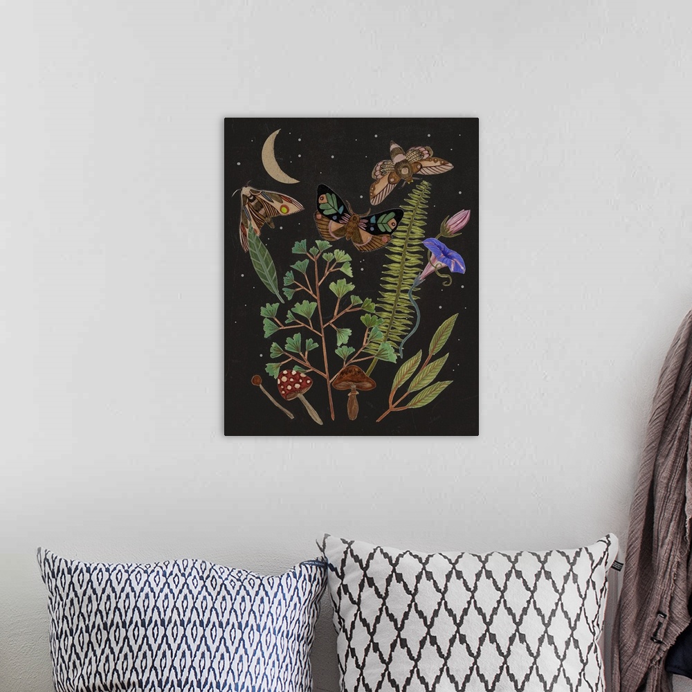 A bohemian room featuring Dark Forest I