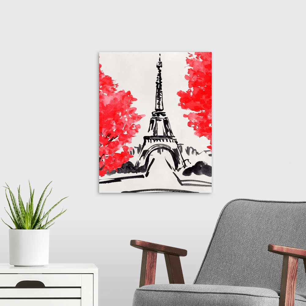 A modern room featuring Day In Paris I