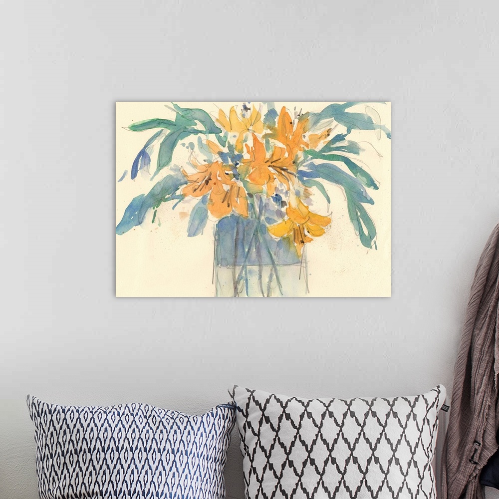 A bohemian room featuring Day Lily Moment I