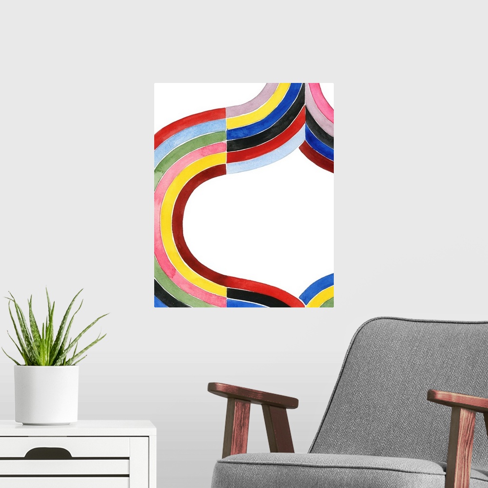A modern room featuring Deconstructed Rainbow II