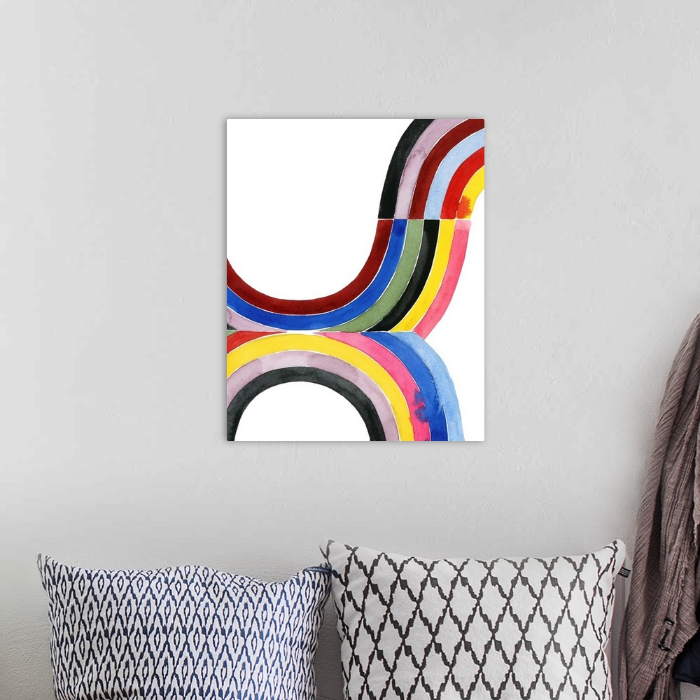 A bohemian room featuring Deconstructed Rainbow IV