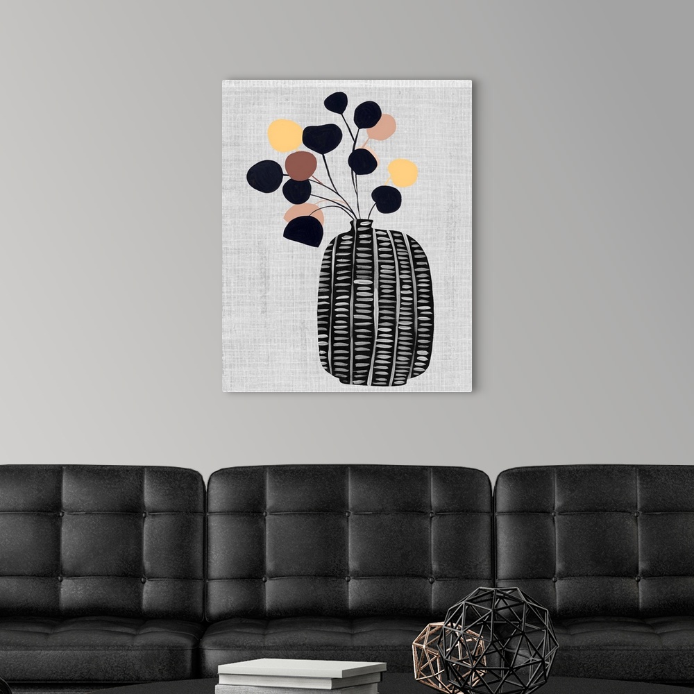 A modern room featuring Decorated Vase with Plant III