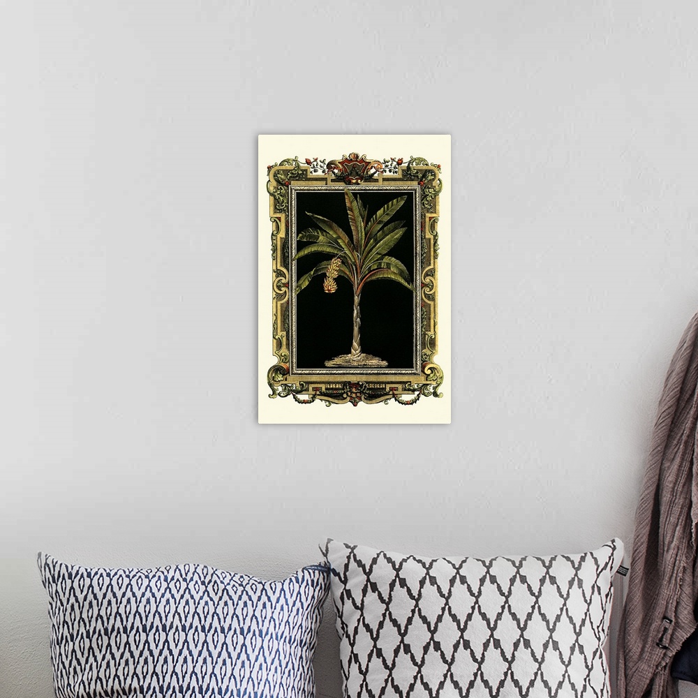 A bohemian room featuring Decorative Framed Palm I