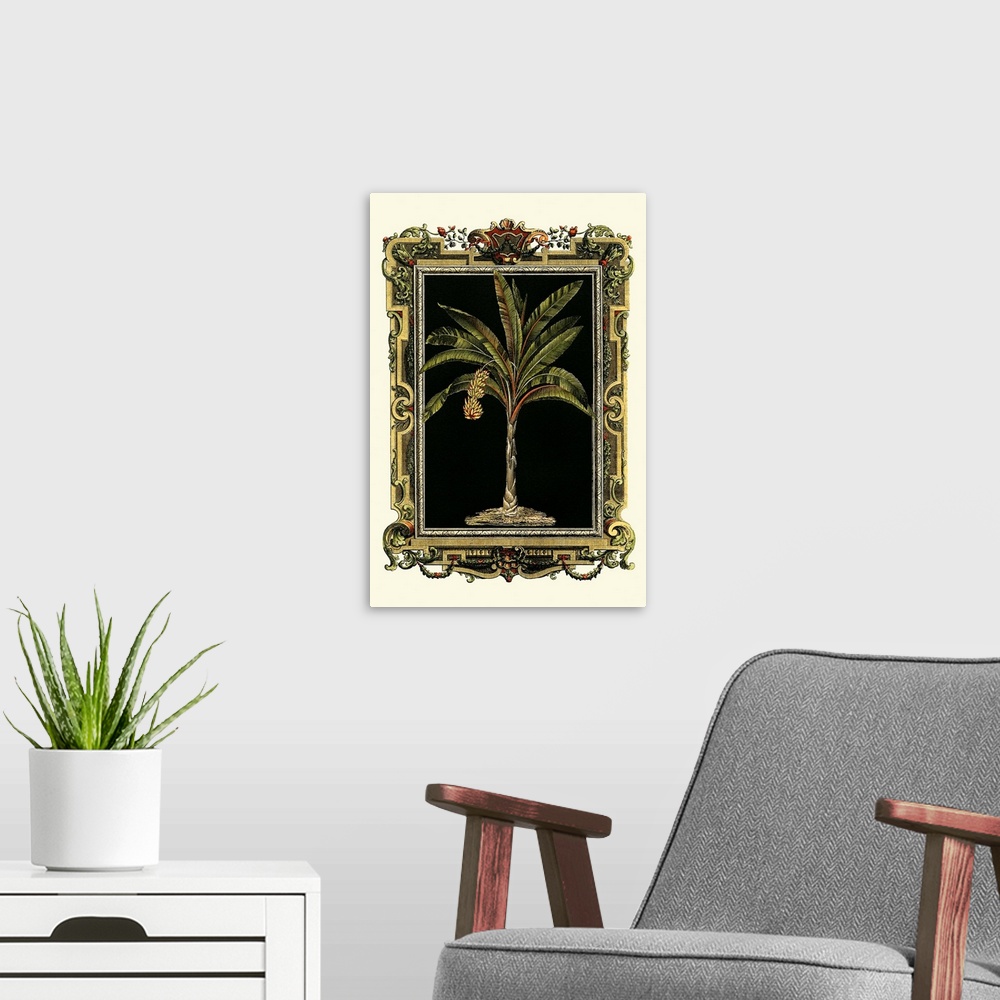 A modern room featuring Decorative Framed Palm I