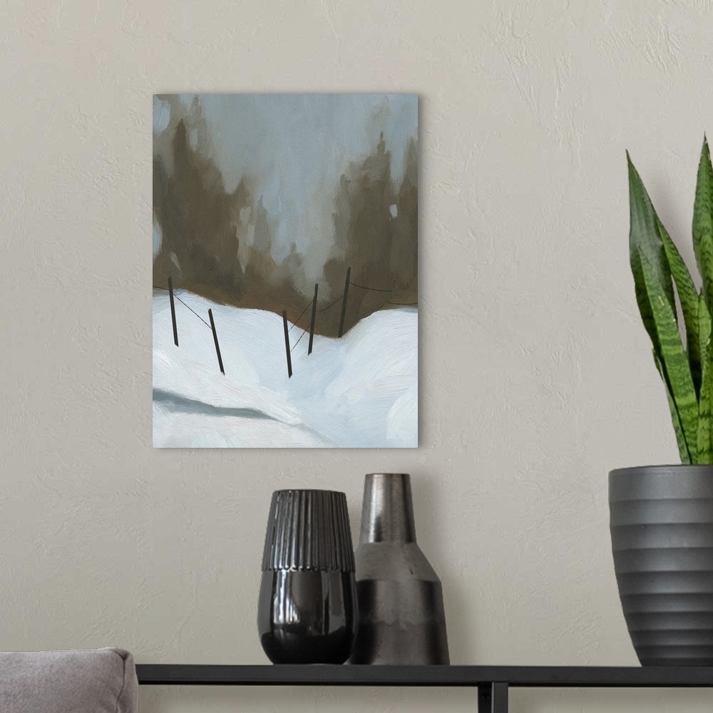 A modern room featuring Deep Snow I