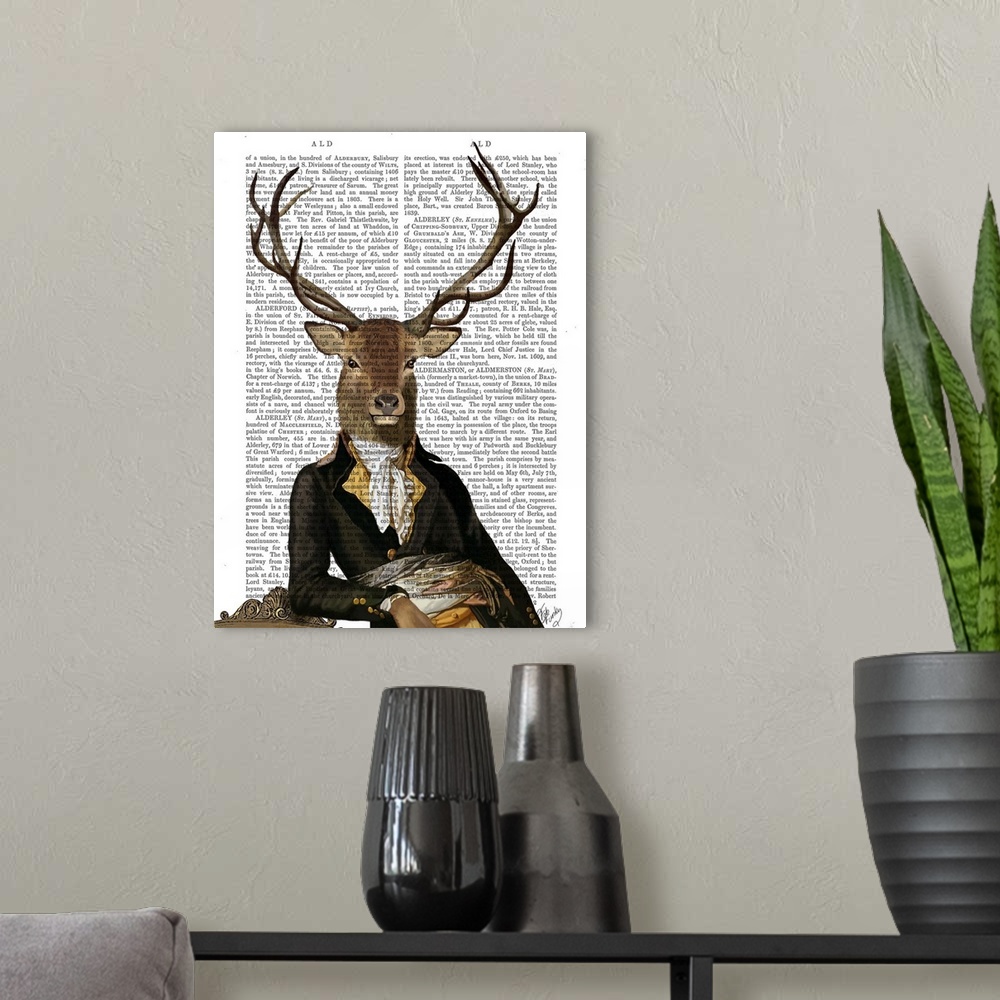 A modern room featuring Deer in Chair