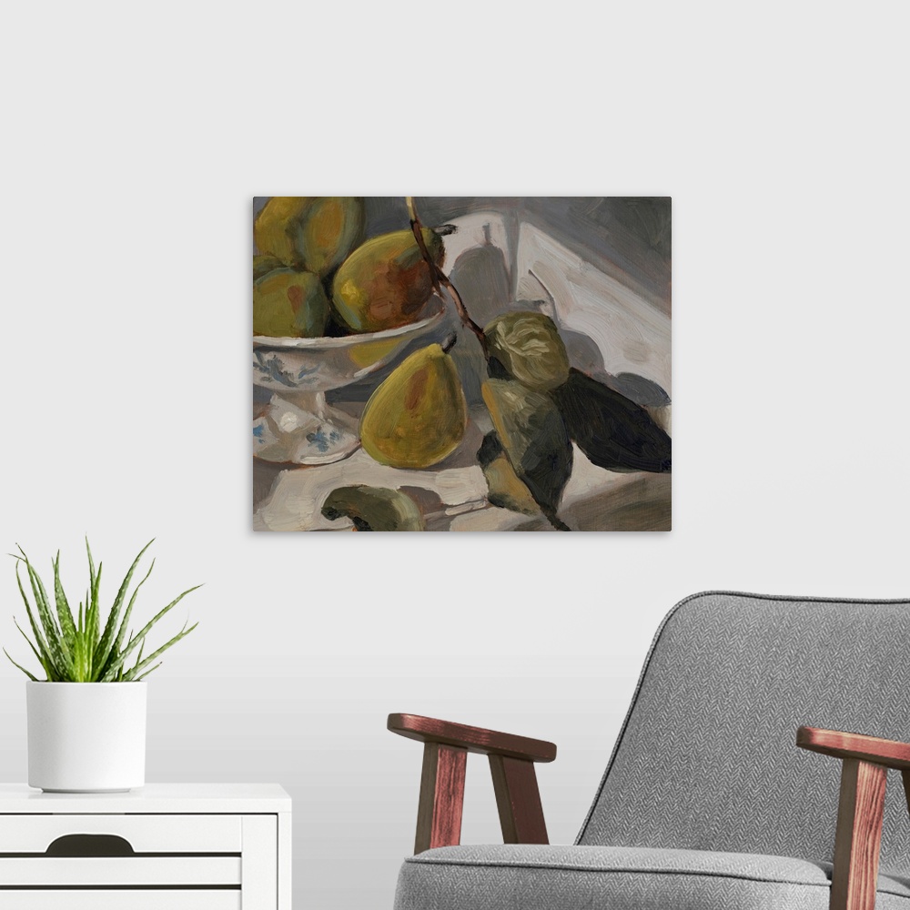 A modern room featuring Delightful Pears I