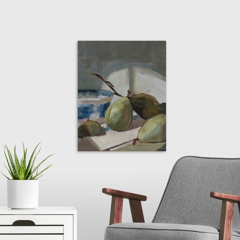 A modern room featuring Delightful Pears III