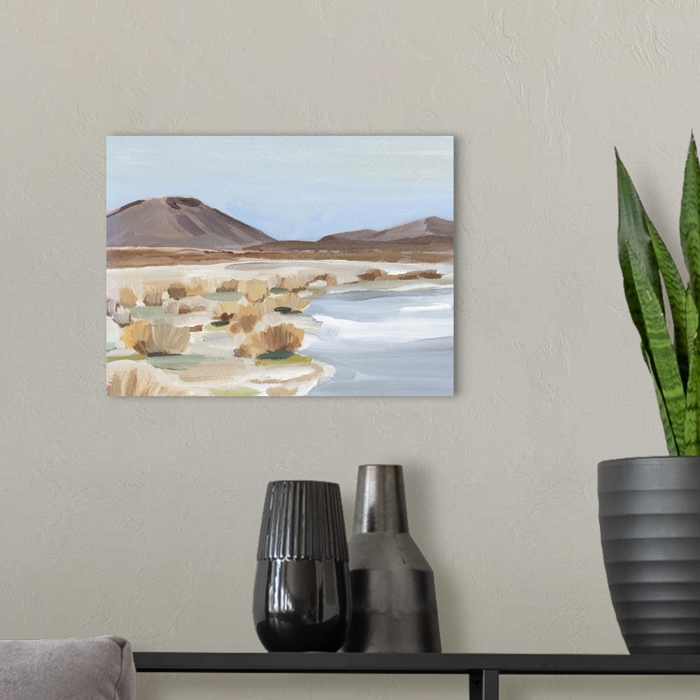 A modern room featuring Desert Oasis Study II