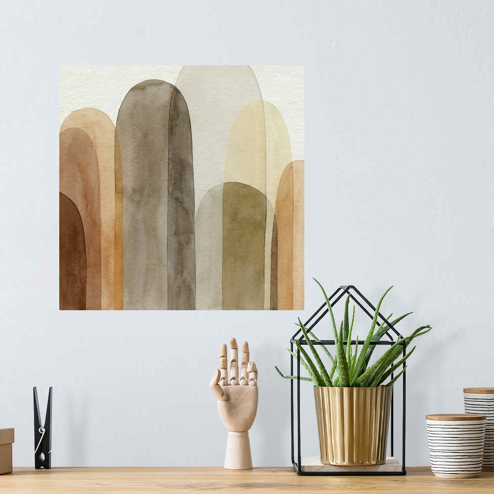 A bohemian room featuring Desert Watercolor Arches I