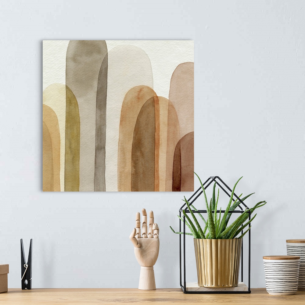 A bohemian room featuring Desert Watercolor Arches II